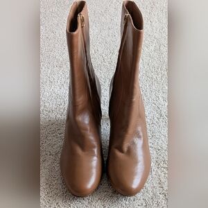 Naturalizer Harlene Brown / Tan Leather Boots 11M New Without Box.